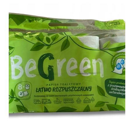 Toaletní papír BeGreen 8 rolí